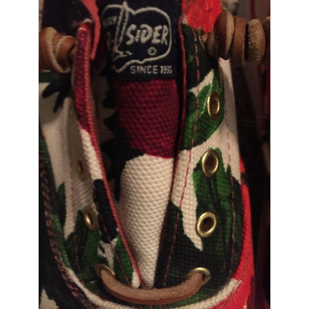 Milly for Sperry Top-Sider Sneakers Womens 9M Used Red Floral - Picture 14 of 16